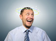 Stunned with happiness business manager