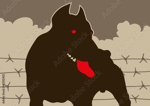 Vector: Silhouette of a dog. Silhouette of a dog.