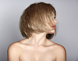 woman with blond bob