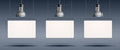 Werbetafeln hängend mit Lichtspot