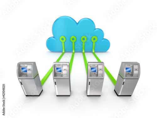 Illustration: Cloud computing concept. Cloud computing concept.