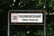 Feuerwehrzufahrt