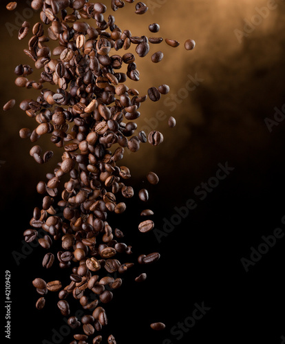 Photo: Flying coffee beans Flying coffee beans