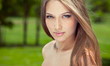 Portrait of attractive girl with long hair