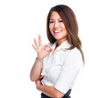 Happy business woman.