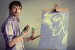 Foto: painting on easel painting on easel