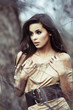 Photo : Beautiful woman spending time in park Beautiful woman spending time in park