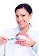 Doctor dentist woman.