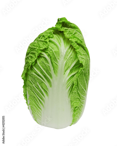 Photo: Chinese cabbage on white background Chinese cabbage on white background