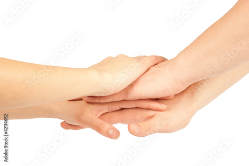 Photo: Hands on top of each other. Symbolic picture. Hands on top of each other. Symbolic picture.