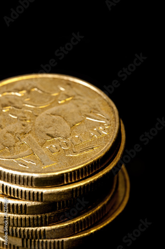 Photo: Stack of Australian Dollars over Black Background Stack of Australian Dollars over Black Background