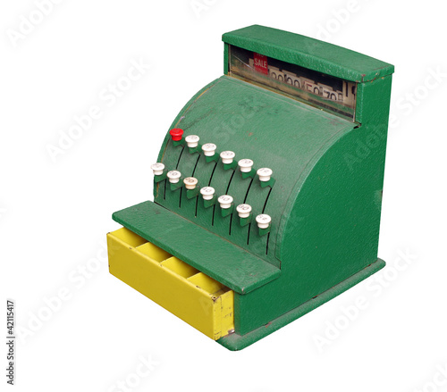 Foto: Toy Cash Register on White Toy Cash Register on White