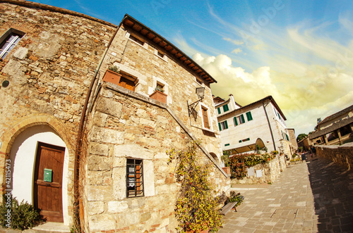 Photo: Typical Ancient Homes of a Medieval Town in Tuscany Typical Ancient Homes of a Medieval Town in Tuscany