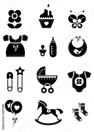 Vector: Baby icons Baby icons