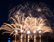 Colorful fireworks over dark sky