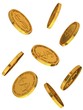 Gold coins with dollar sign
