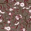 Vector: Decorative floral seamless pattern with light rose flowers. Decorative floral seamless pattern with light rose flowers.