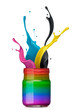 Foto: colorful ink splashing colorful ink splashing