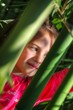 enfant dans une bambouseraie
