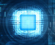 Illustration: Processor and motherboard, circuit of high technology Processor and motherboard, circuit of high technology