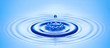 water drop created ripple and splash in crown shape