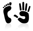 Ombres de pied et main