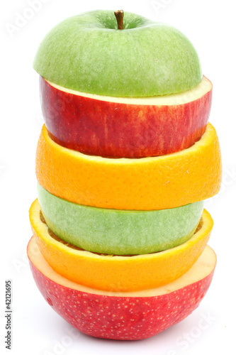 Photo: apple orange pile apple orange pile