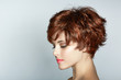 Photo: woman with short haircut woman with short haircut