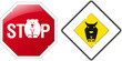 Vektor: road_sign_bull_bear road_sign_bull_bear