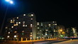 Video: Residential blocks after dark with flickering lights Residential blocks after dark with flickering lights