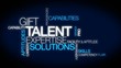 Talent expertise solutions tag cloud animation video