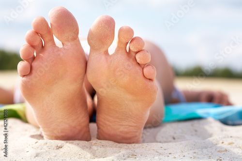 Photo: Resting barefoot Resting barefoot