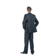 business man from the back - looking at something