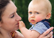Photo: mother and son outdoors mother and son outdoors
