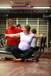 Stretching in pregnancy with physical therapist