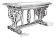 Table vintage engraving