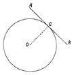 Vector: Tangent line vintage engraving Tangent line vintage engraving