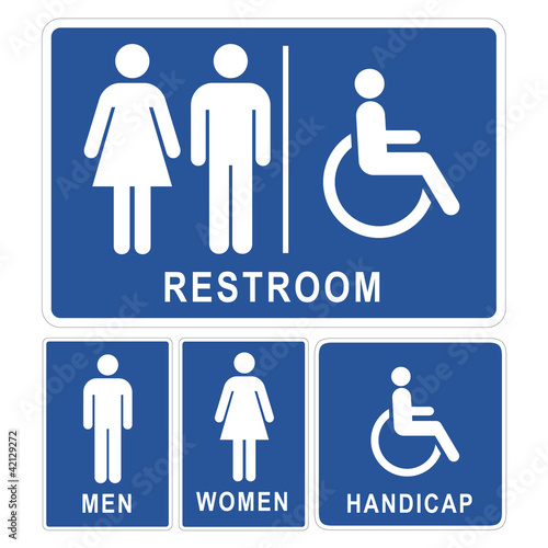 Vector: Restroom sign Restroom sign