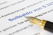 Brief mit Sollsaldo