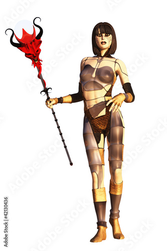 Illustration: Witch queen isolated Witch queen isolated
