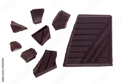 Photo: Stack of dark chocolate Stack of dark chocolate