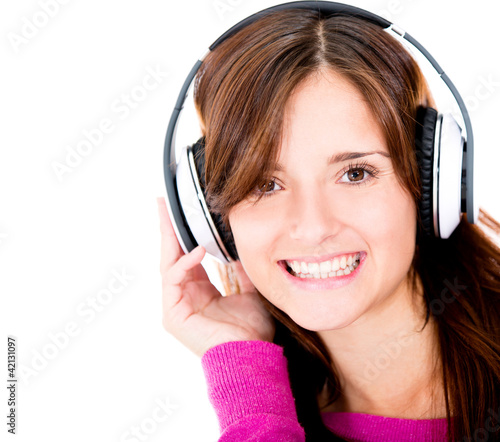 Photo: Woman with headphones Woman with headphones