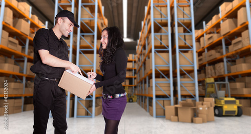 Photo: Package reception at the warehouse Package reception at the warehouse