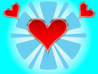 Red hearts