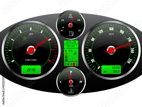 Illustration: Car dashboard Car dashboard