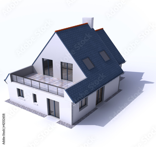 Ilustração: Architecture model, house b Architecture model, house b