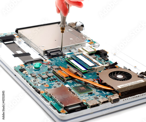 Photo: man repair laptop man repair laptop