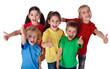 Photo: Group of children with thumbs up sign Group of children with thumbs up sign