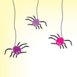 Vector: three colored spider three colored spider