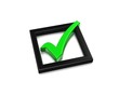 Check Mark. White background